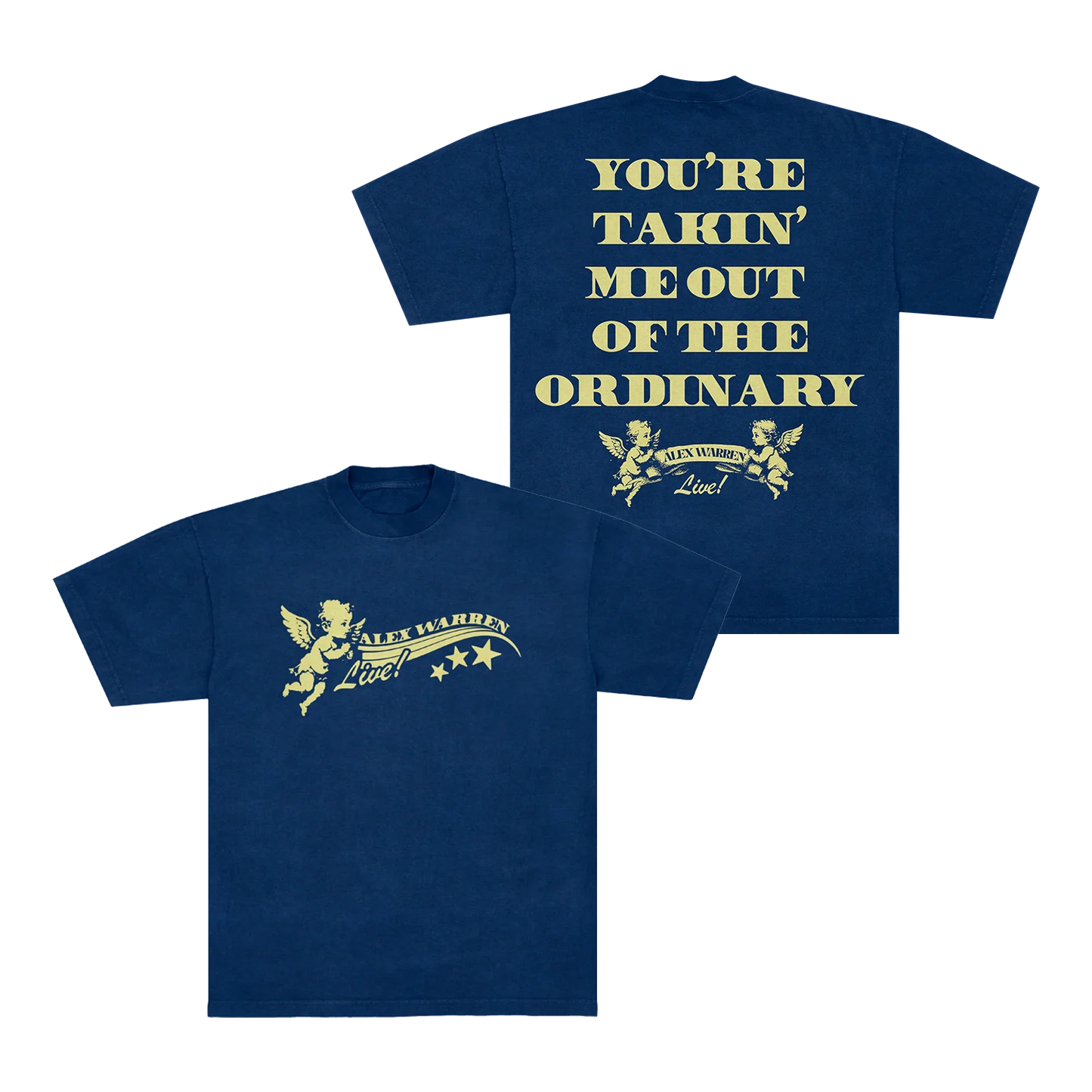 Alex Warren Live Angel Navy Tee